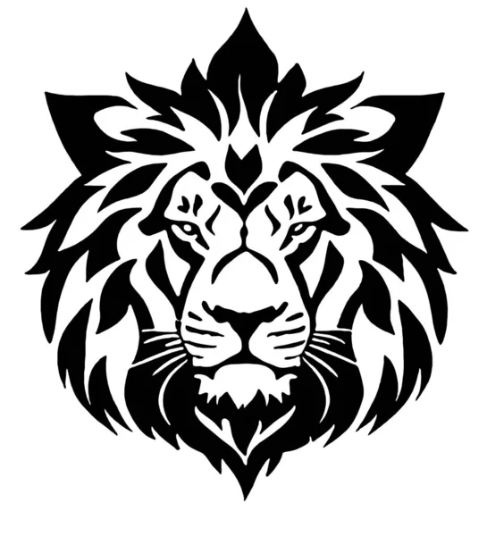 ライオン頭のイラスト — ストック写真