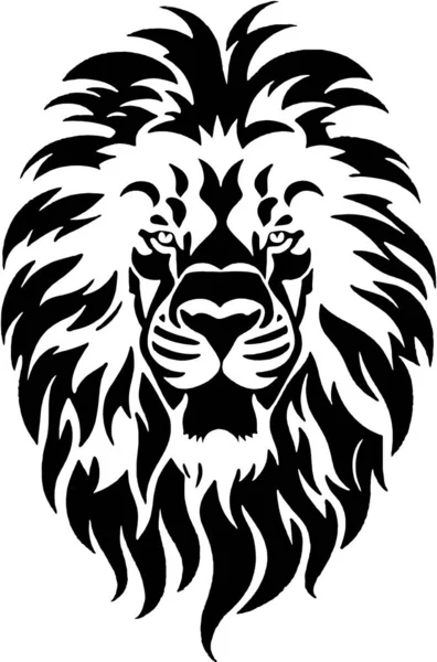 Lví Hlavu Tetování Ilustrace — Stock fotografie