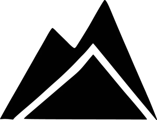 Βουνό Web Εικονίδιο Απλή Απεικόνιση — Φωτογραφία Αρχείου