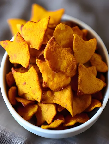 Ízletes Burgonya Chips Dióval — Stock Fotó