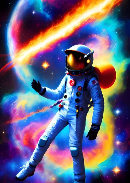 astronaut in the space. the concept of the universe.