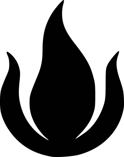 炎だWebアイコンシンプルなイラスト — ストック写真
