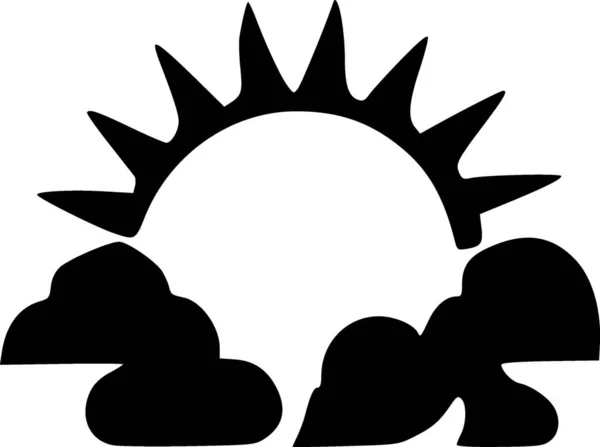Sonne Web Ikone Einfaches Design — Stockfoto