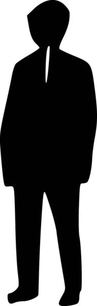 Silhuett Man Svart Kostym Form — Stockfoto