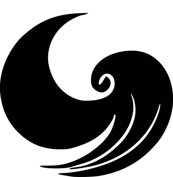 Black White Wave Shape — Stock Photo, Image
