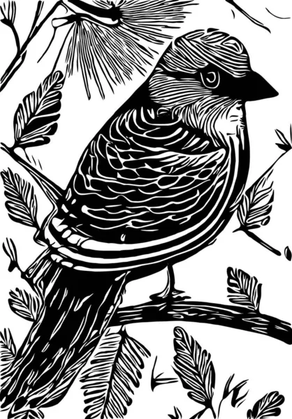 Ilustrace Ptáka Přírodě — Stock fotografie