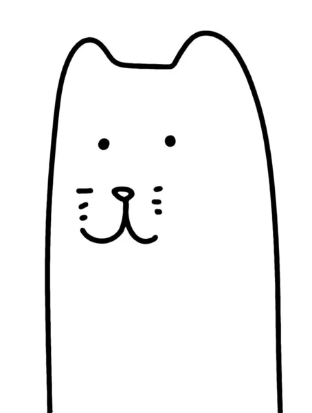 Gato Bonito Com Sorriso Fundo Branco — Fotografia de Stock