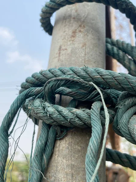 Мотузка Узбережжі Моря — стокове фото
