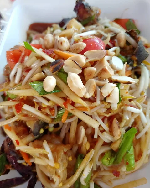 stock image close up spicy papaya salad