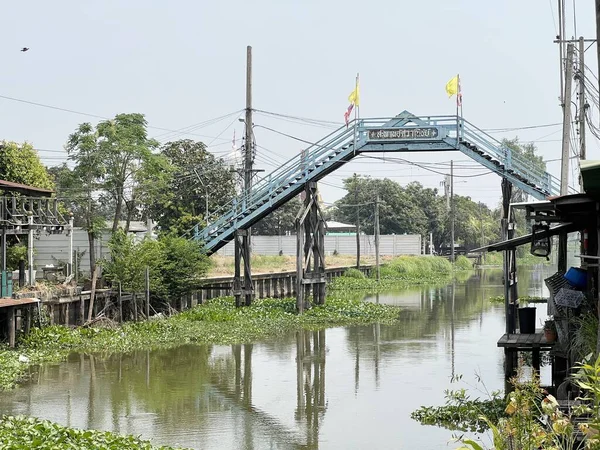 Híd Város Folyó Chachoengsao Thaiföld — Stock Fotó