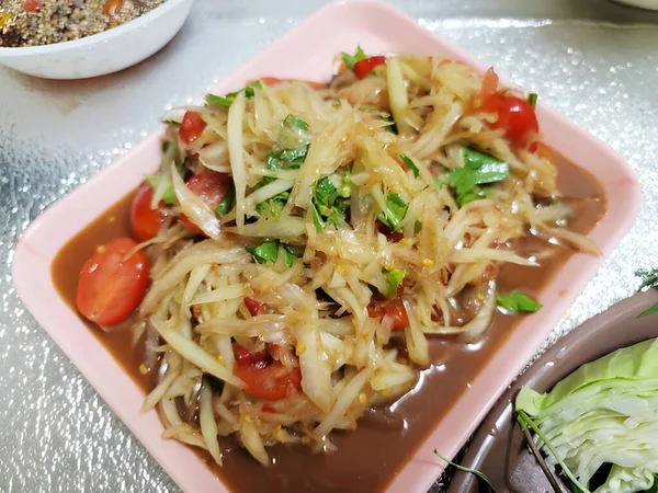 Cerca Vista Deliciosa Comida Asiática —  Fotos de Stock