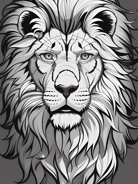 Ilustrace Kresleného Tygra — Stock fotografie