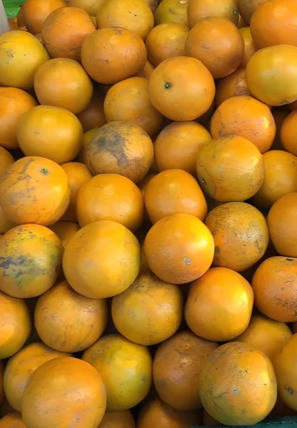 Frutas Frescas Laranja Maduras Mercado — Fotografia de Stock