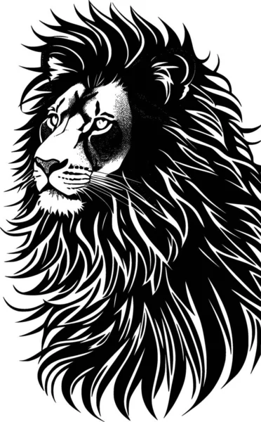 Λιοντάρι Κεφάλι Πορτρέτο Εικονογράφηση Κινουμένων Σχεδίων — Φωτογραφία Αρχείου