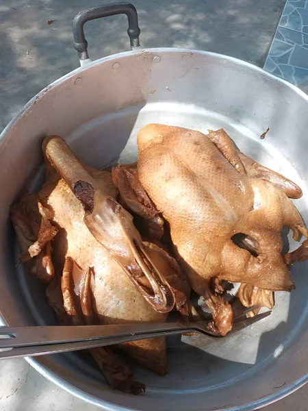 Kyllingekød Med Krydderier Grøntsager - Stock-foto