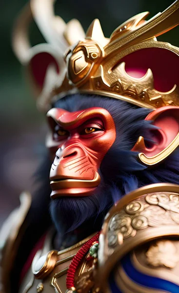 close up of monkey king monster