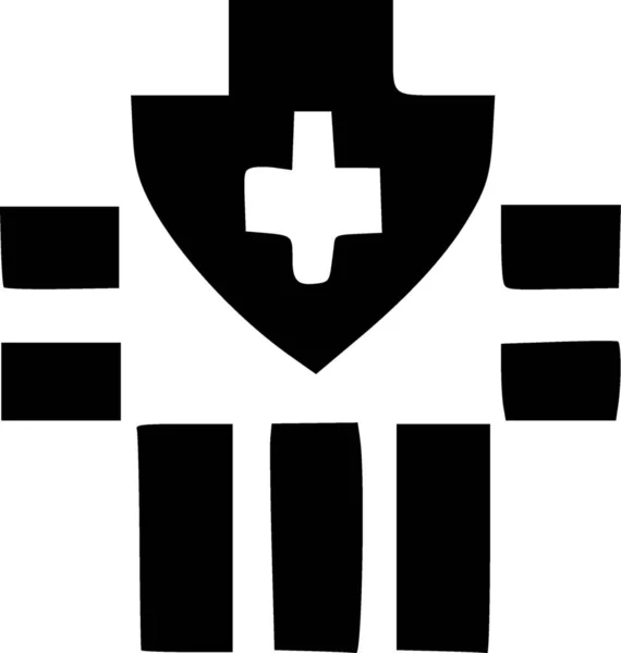 Ícone Escudo Médico Ilustração — Fotografia de Stock