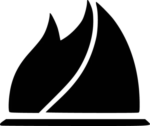 Fuego Icono Web Ilustración Simple — Foto de Stock
