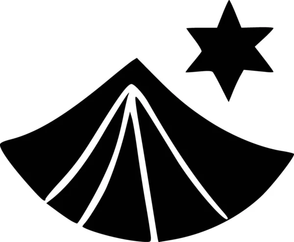 Vulkan Web Symbol Einfache Illustration — Stockfoto