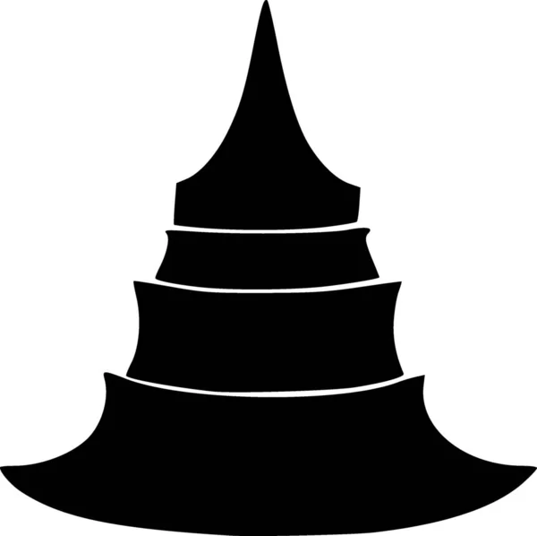 Schwarz Weiß Der Tempel Ikone — Stockfoto
