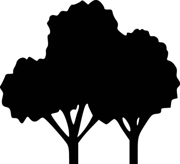 Дерево Веб Іконка Проста Ілюстрація — стокове фото