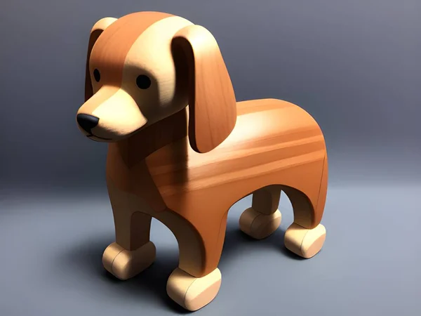 3d rendering of a dog on a white background