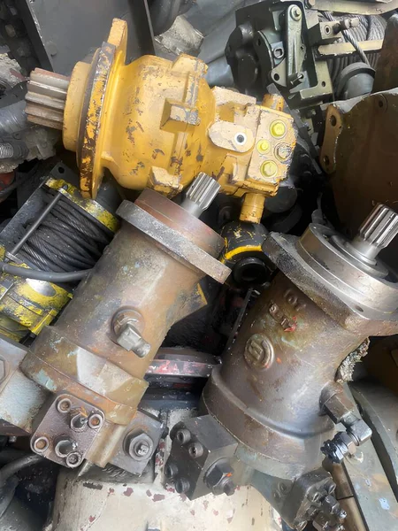Motordelar Industriell Utrustning Maskiner Och Olja — Stockfoto