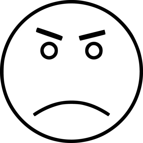 Sad Face Simple Design Illustration — Stock Photo, Image