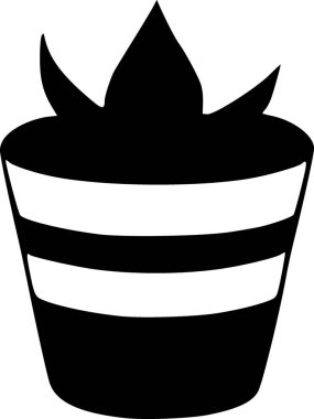 bitki simgesinden siyah beyaz