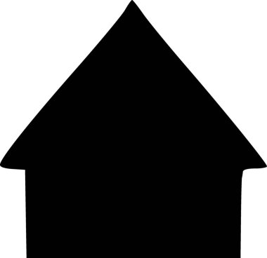 ev simgesinin siyah ve beyaz