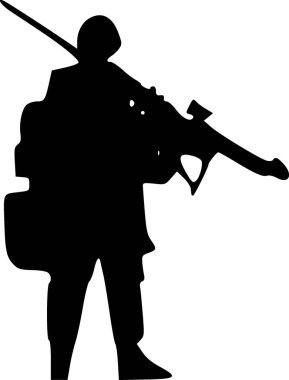 Ordu şeklinde siyah ve beyaz.