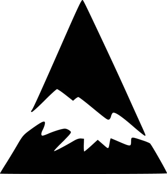 Preto Branco Forma Montanha — Fotografia de Stock
