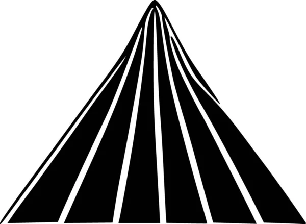 Черно Белая Икона Горы — стоковое фото