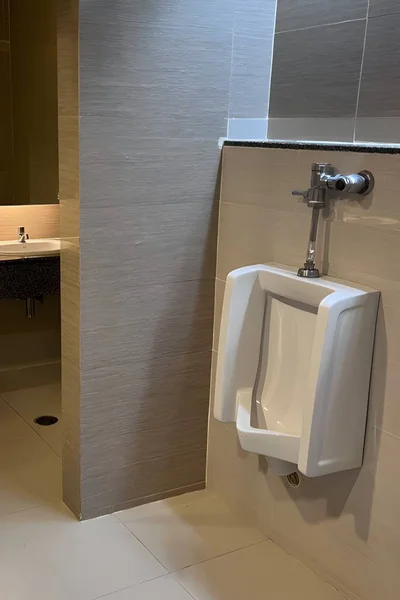 Moderní Koupelna Interiér Bílými Šedými Stěnami — Stock fotografie