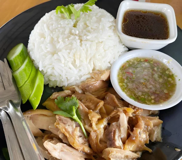 Тайский Стиль Питания Рис Свининой Овощами — стоковое фото