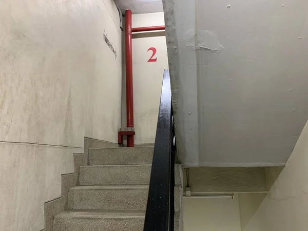 Escalier Escalier Entrée Sortie Mur Fond Porte Les Portes Béton — Photo