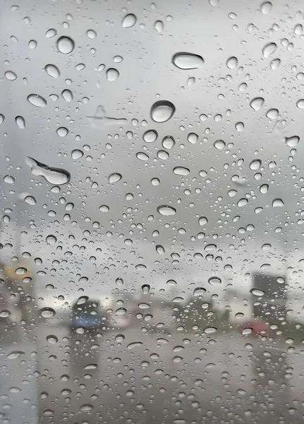 Camdaki Yağmur Damlaları — Stok fotoğraf
