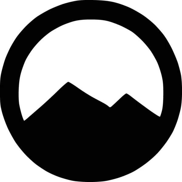 Piękne Góry Ilustracja Ikony Internetowej — Zdjęcie stockowe