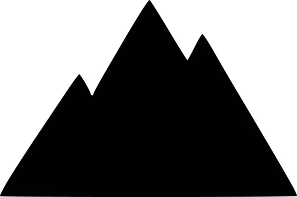 Montanha Ícone Ilustração Estilo Design Plano — Fotografia de Stock