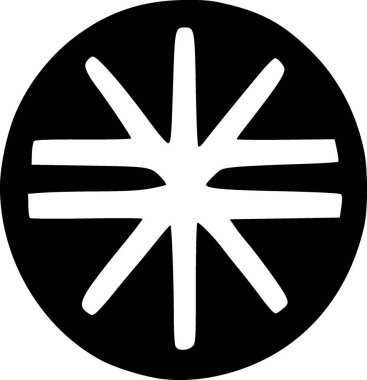 black and white of icon shape