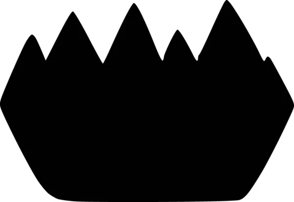 Black White Mountain Shape Web Icon — Stock Photo, Image
