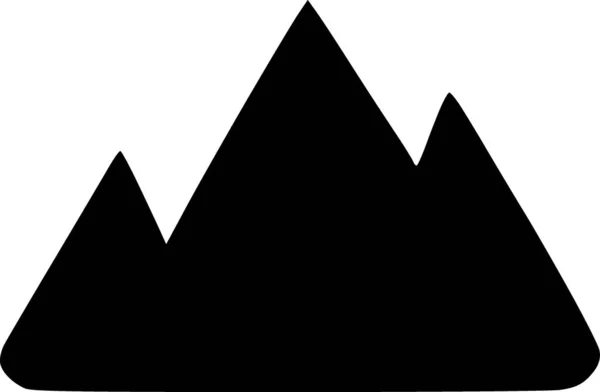 Μαύρο Και Άσπρο Σχήμα Βουνού Εικονίδιο Ιστού — Φωτογραφία Αρχείου