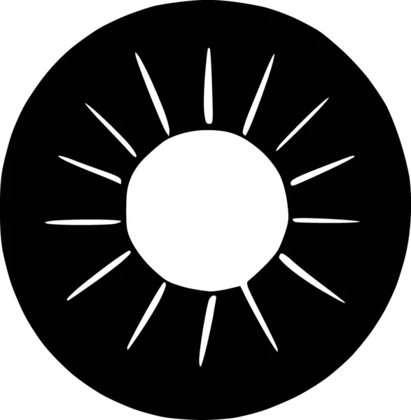 Значок Сонця Модному Стилі Ізольований Фон — стокове фото