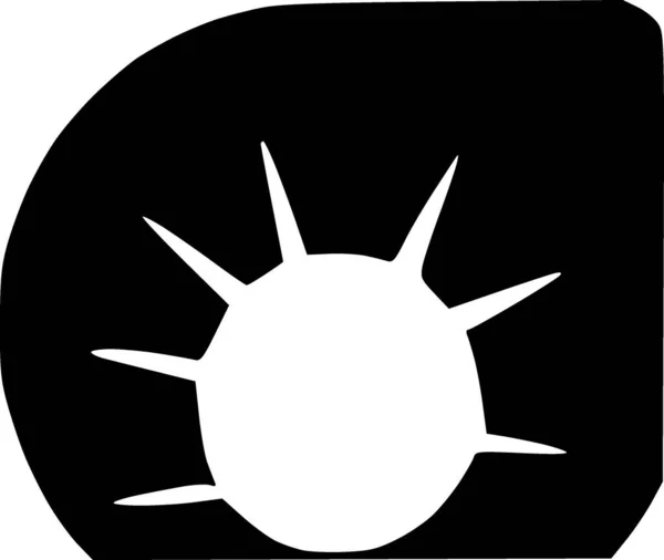 Sluneční Ikona Módním Stylu Izolované Pozadí — Stock fotografie