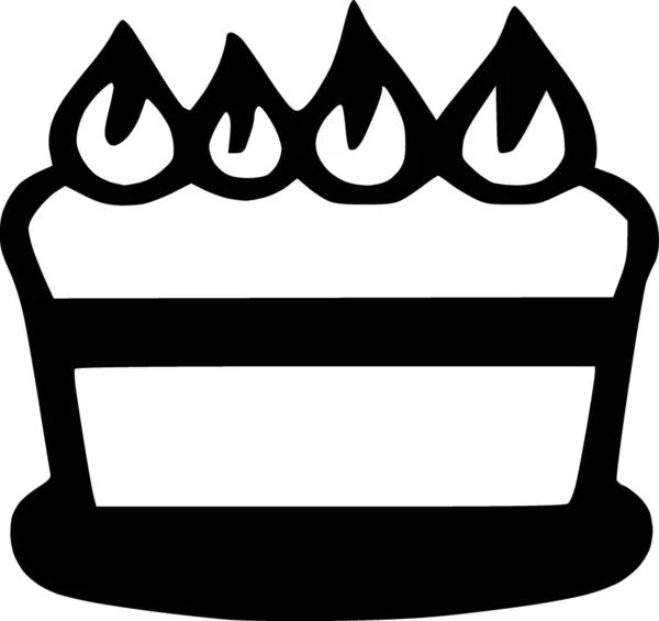 Torta Web Ikon Egyszerű Illusztráció — Stock Fotó