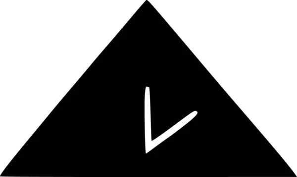 Черно Белая Иконка Часов Треугольника — стоковое фото