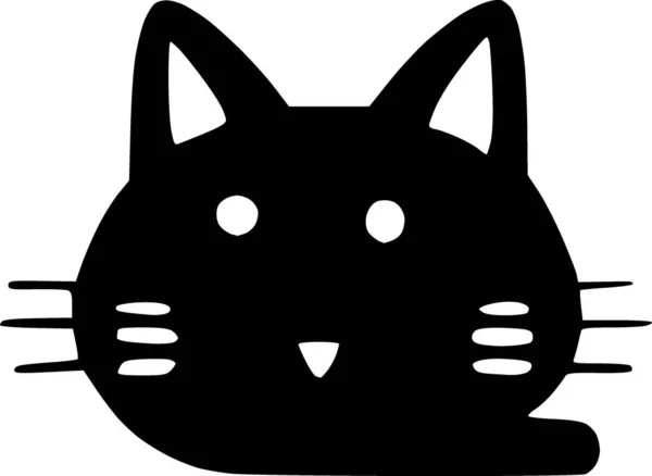 Kedi Web Simgesi Basit Illüstrasyon — Stok fotoğraf