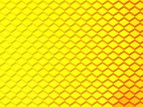 黄色とオレンジ色の正方形の抽象的な幾何学模様 — ストック写真