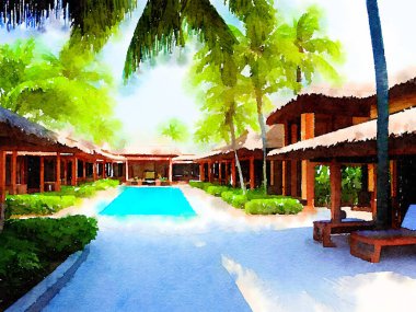 Güzel tatil beldesinin sanat rengi