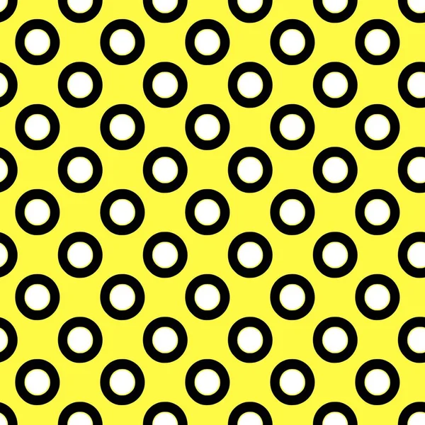 Бесшовный Узор Черном Желтом Цветах Геометрический Фон — стоковое фото